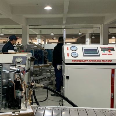 Auto Single System High Speed AC Recharge Machine R134a R22 Refrigerant Charging Machine Siemens PLC Charging Station