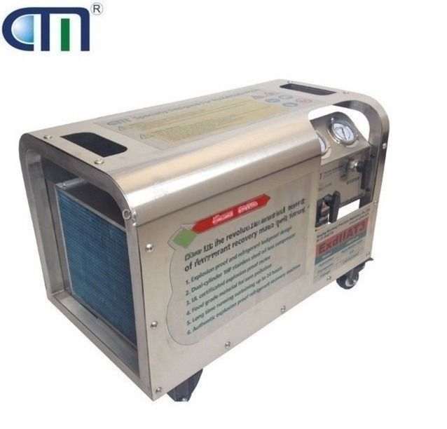 R600a Refrigerant Recovery Machine Explosion Proof 1HP Full Oil Less R32 R290 Recovery Unit