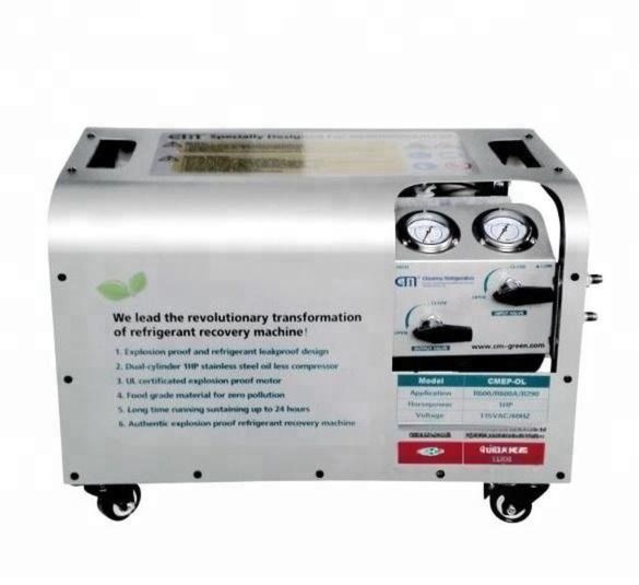 1HP Refrigerant Gas Recovery Recharge Machine R32 R290 Explosion Proof Recovery Unit ATEX Recovery Pump