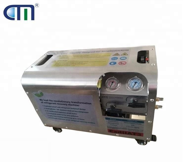 1HP Refrigerant Gas Recovery Recharge Machine R32 R290 Explosion Proof Recovery Unit ATEX Recovery Pump