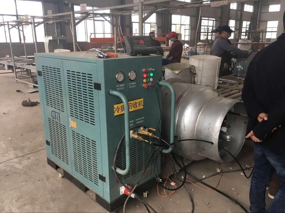 CFC HFC Collector Freon A/C Air Condition Refrigerant Recovery Recharge Machine R22 R134a Refrigerant Recovery Unit 5HP Recovery Pump