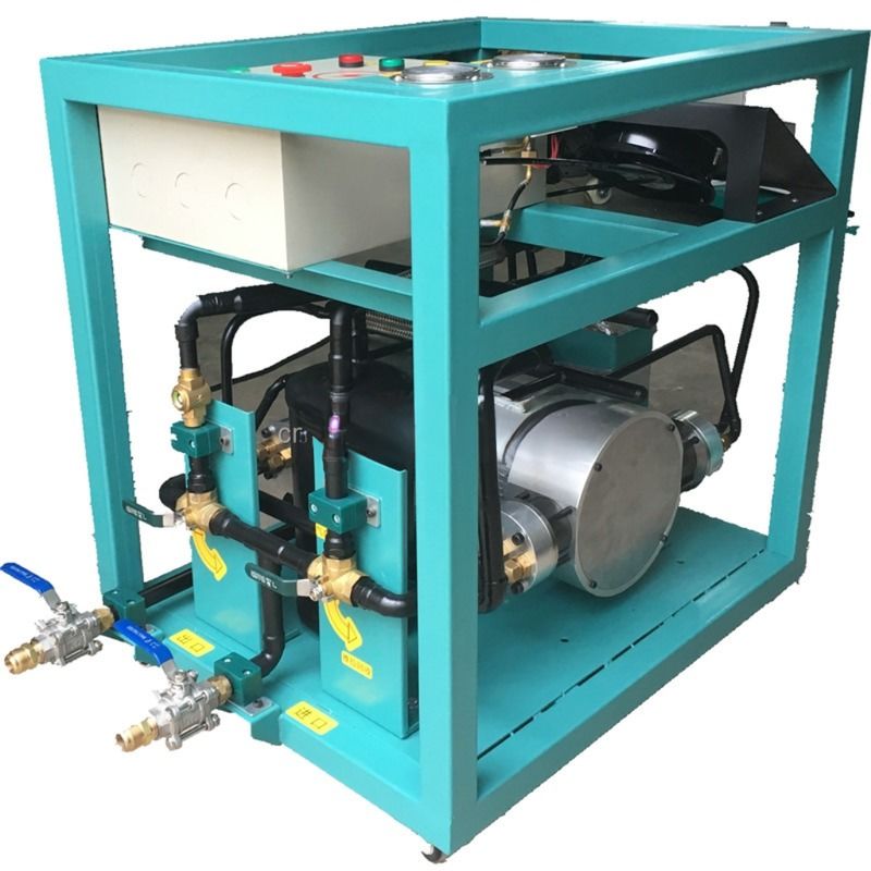 Low Pressure Refrigerant Recovery Pump Oil Less Charging Equipment 2HP R1213 R245fa Recovery Charging Machine