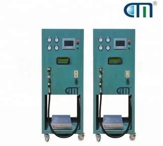 Single Station Refrigerant Split Charging Recovery Machine R22 R134a Ac Recovery Pump R410a Recharge Machine