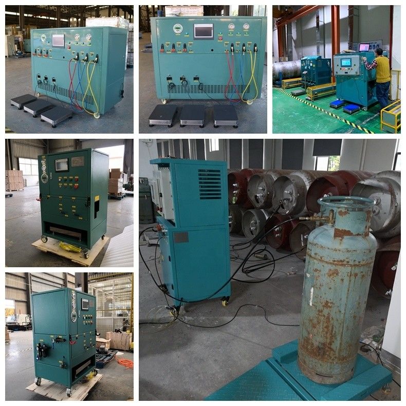 Single Station Refrigerant Split Charging Recovery Machine R22 R134a Ac Recovery Pump R410a Recharge Machine