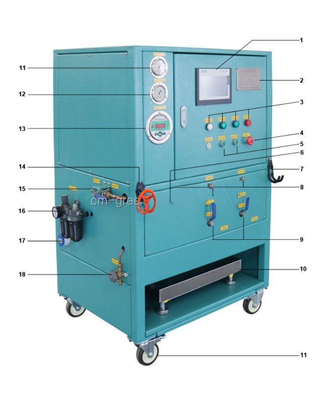 1-Stage R410a Refrigerant Recovery Filling Split Charging Machine R134a R22 Freon Recovery Recharge Machine