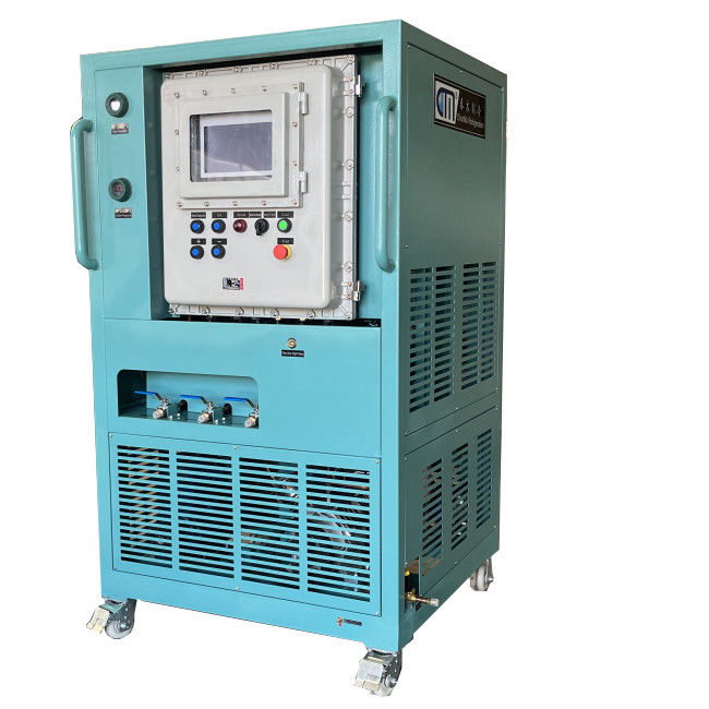 25HP Oil Less Refrigerant Reclaim System R32 R134a Explosion Proof Charging Recharge Ac Repair Line Freon Recovery Machine