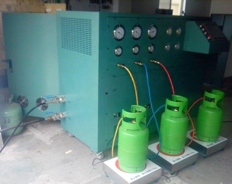 R410a Refrigerant Filling Equipment Air Conditioning Recovery Charging Machine R134a Refrigerant Ac Charging Station