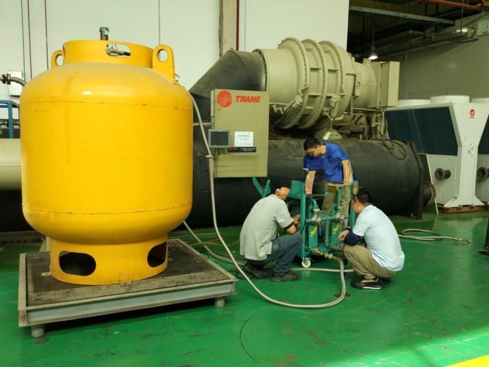 R123 R1233ZD R141B Refrigerant Gas Recovery Unit 4HP Oil Less Refrigerant Recovery Recharge Machine