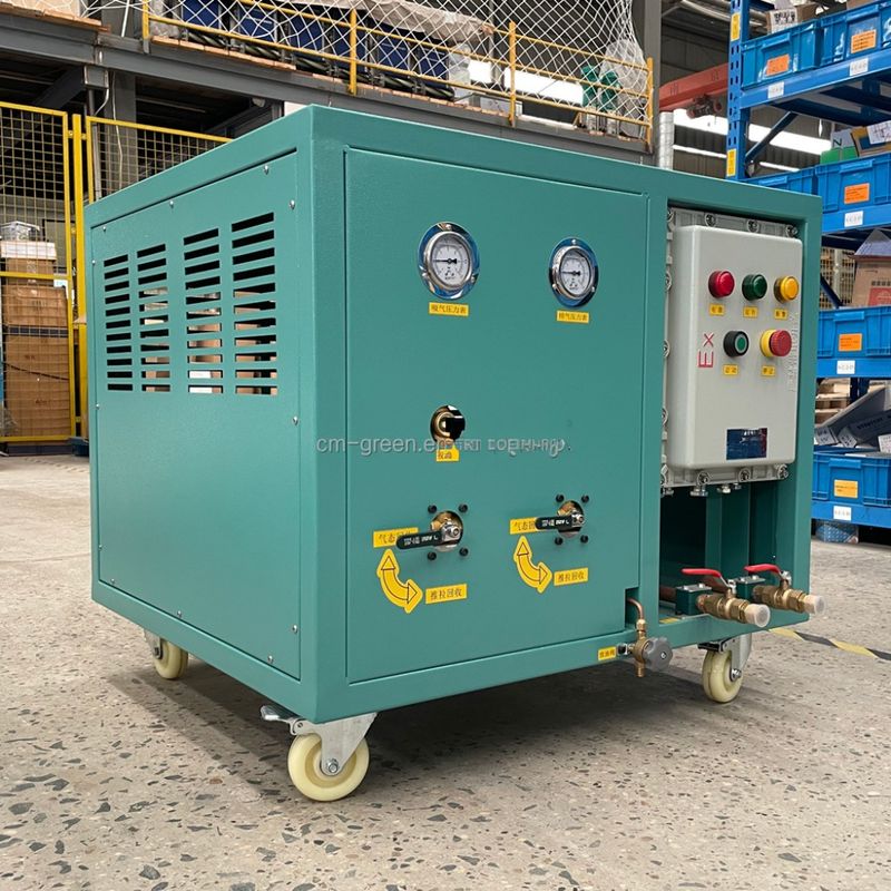 Low Pressure Refrigerant Recovery  Machine For Freon R11/R123/R245FA/R1233ZD 4HP oil less Recovery Unit