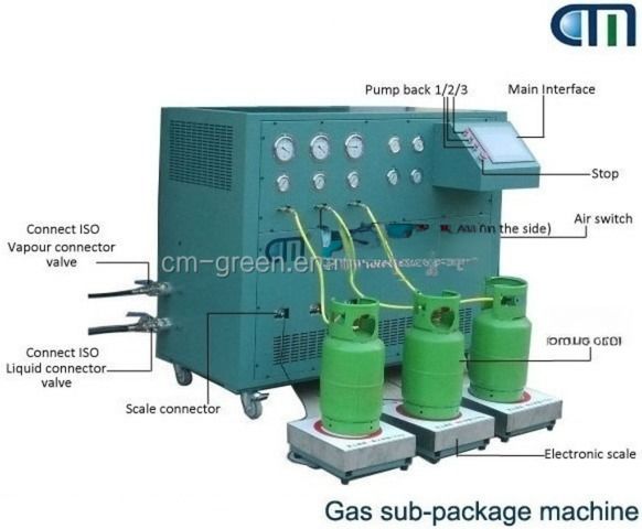 3 Stages Refrigerant Refilling Recharge Machine Freon Charging Vacuum System CM20a