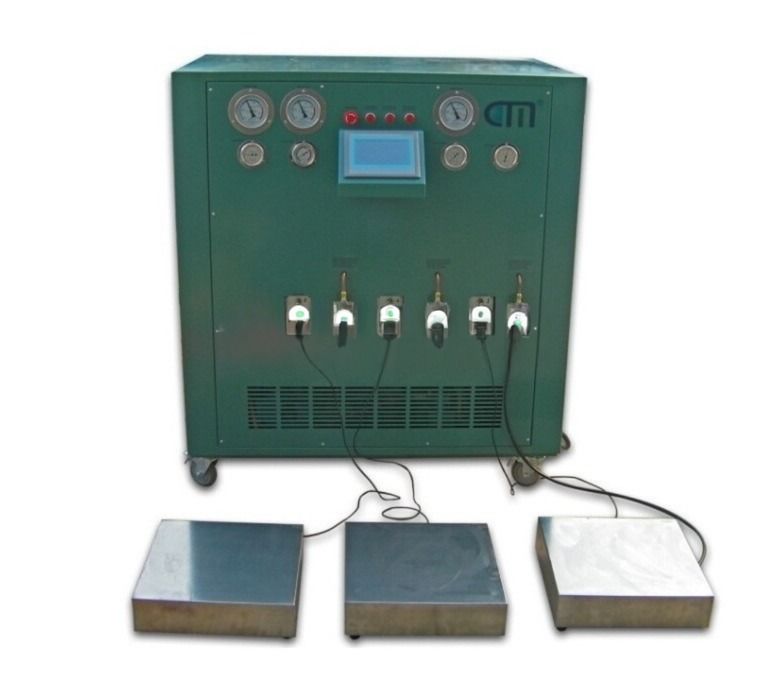 automatic refrigerant split charging machine ac recharge machine R134a R22 refrigerant recovery filling machine