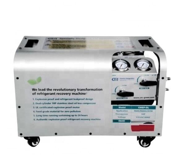 1HP ATEX refrigerant recovery pump full oil less explosion proof refrigerant recovery recharge machine R32 R1234yf recovery unit