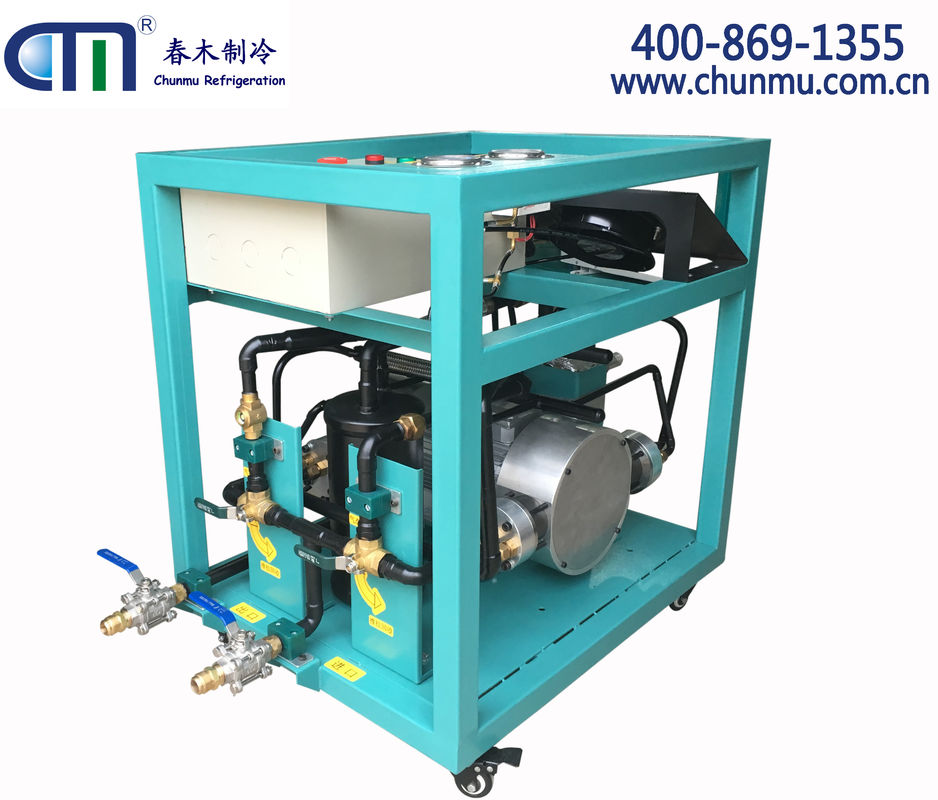 Low Pressure R245FA R1233ZD Recharge Recovery Machine Refrigerant Reclaim System