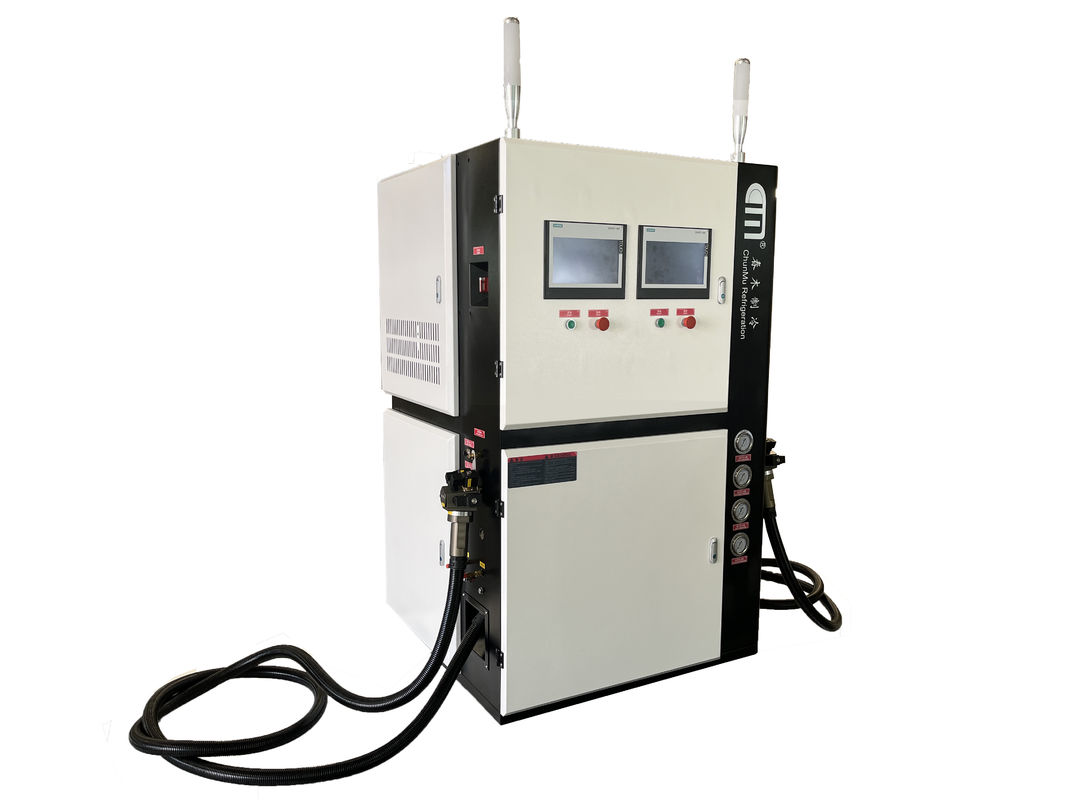 Dual System Refrigerant Filling Recovery Machine Fully Automatic Ac Gas Recycling Charging Machine Ac Charging Station