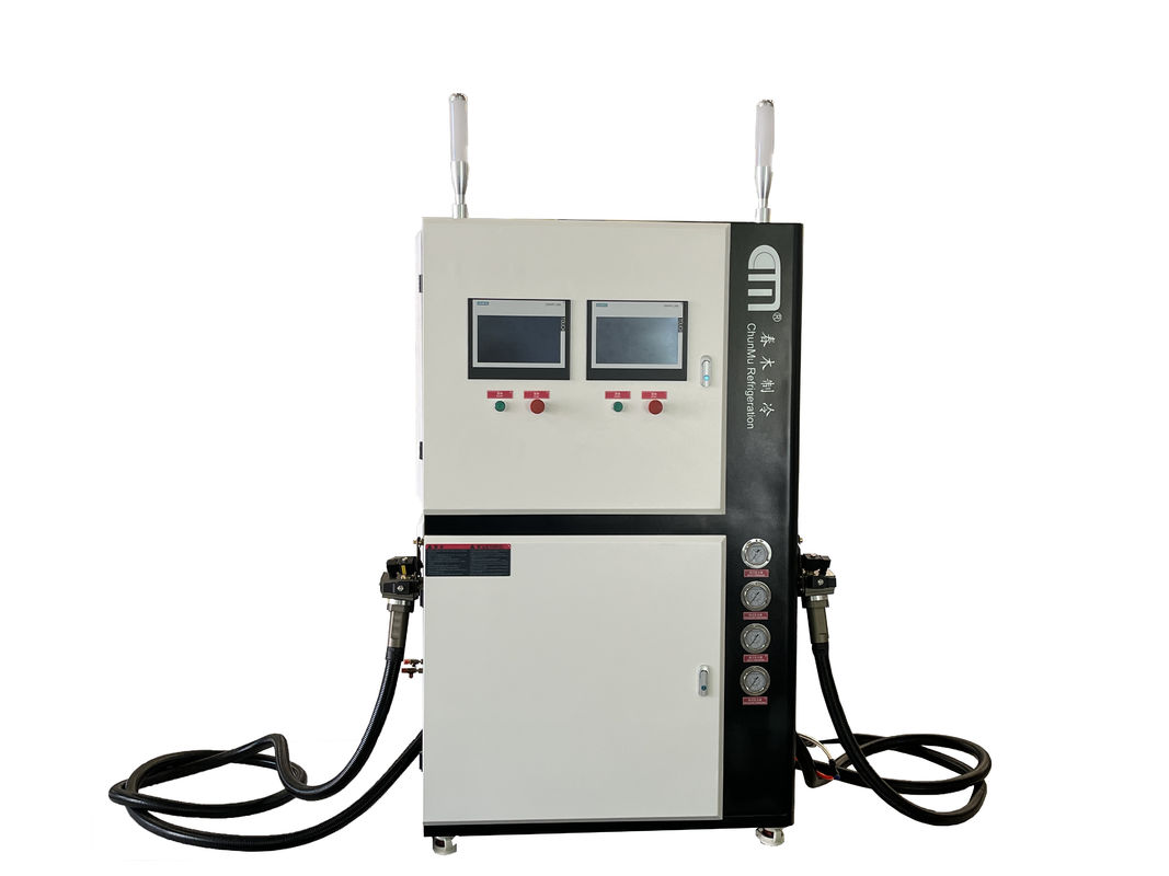 Dual System Refrigerant Filling Recovery Machine Fully Automatic Ac Gas Recycling Charging Machine Ac Charging Station