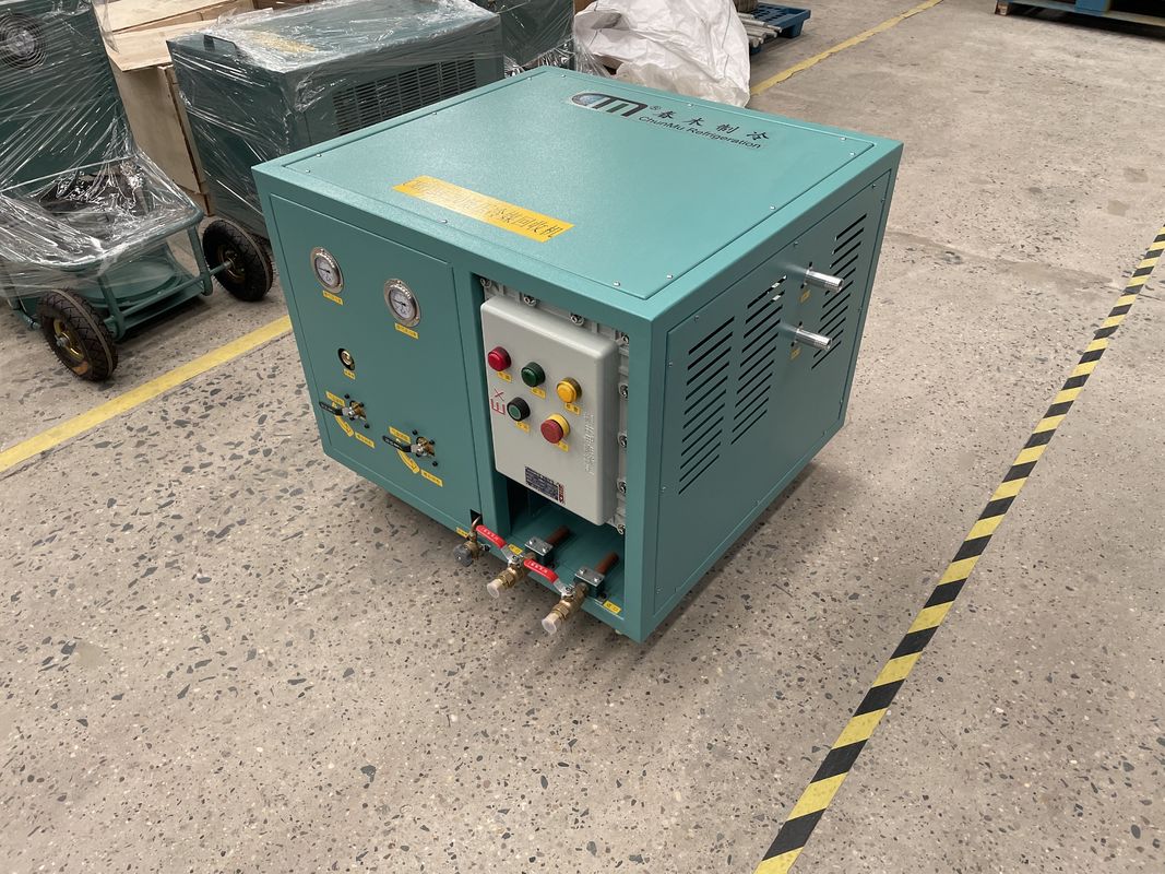 High Speed Low Pressure Recovery Freon Charging Refrigerant Recharge Machine R123 R1233zd 4HP Recovery Unit