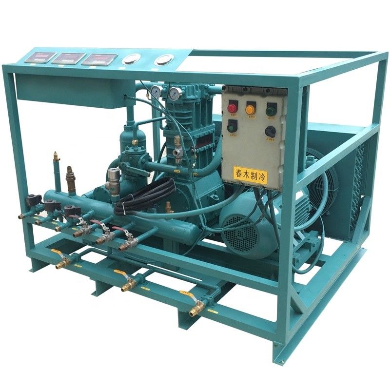 Fast Speed Explosion Proof 3 Stages Oil Less Compressor Refrigerant Residual Gas Vapor Recovery Machine R290 R600