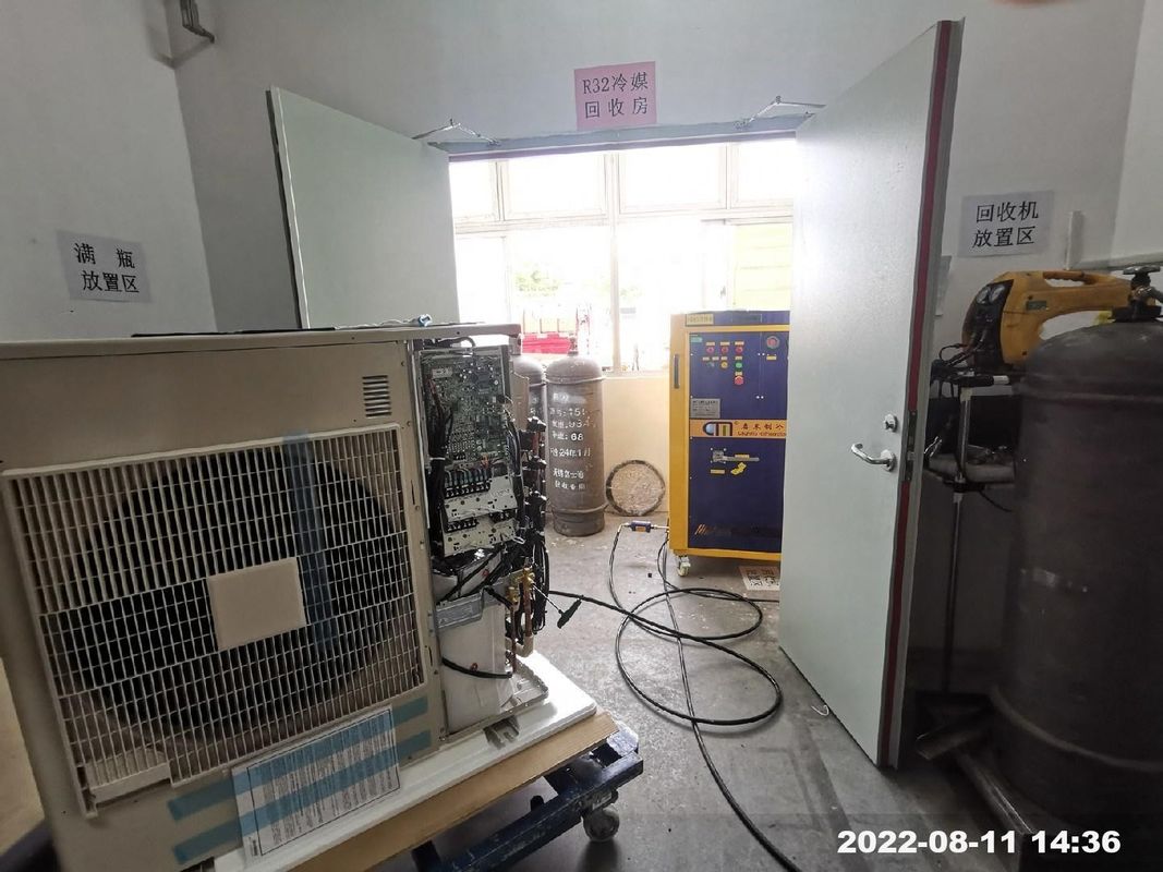 R290 Flammable Refrigerant Recovery Machine Air Conditioners AC Gas Charging Recharge 4HP Explosion Proof Gas Recovery System