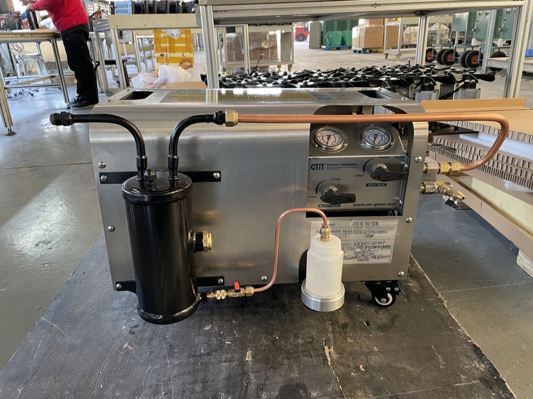 Explosive-Proof Aircon Gas Recovery Recharge Machine Refrigerant Charging Equipment 1HP Refrigerant Recovery Unit