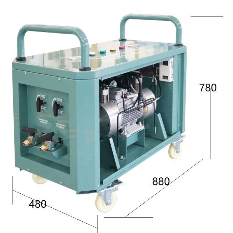 AC Refrigerant Recovery Machines Air Conditioning Reclaim System Mobile Recycling Recharge Machine