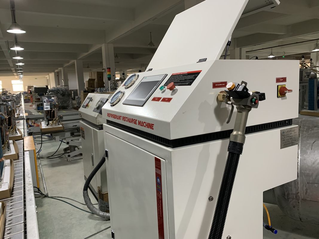 R134a R410a refrigerant ac recovery charging machine oil less recovery system automatic ac gas charging machine