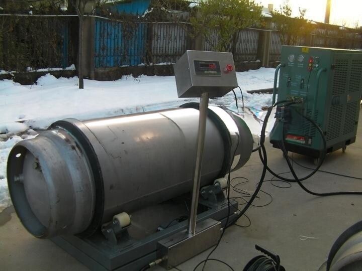 5HP refrigerant gas recovery charging machine air conditioner oil less recovery pump R134a R22ISO tank recovery unit
