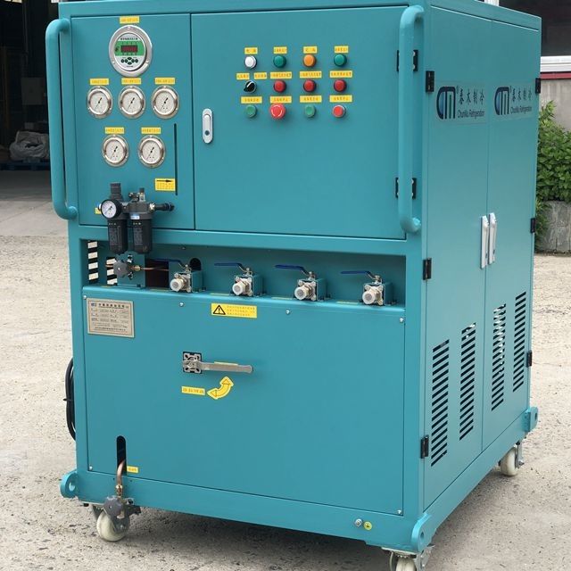 Full Oil Less R134a Refrigerant Recovery System Air Conditioning 10HP Vapor Recovery Ac Gas Charging Machine