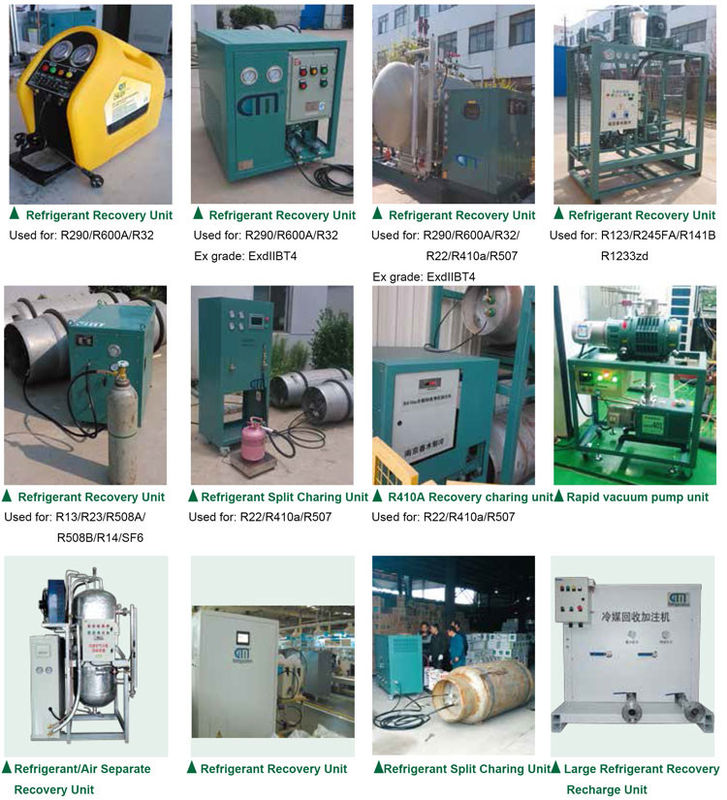 7HP refrigerant gas recovery unit full oil less centrifugal units recovery charging machine R134a R410A recovery unit