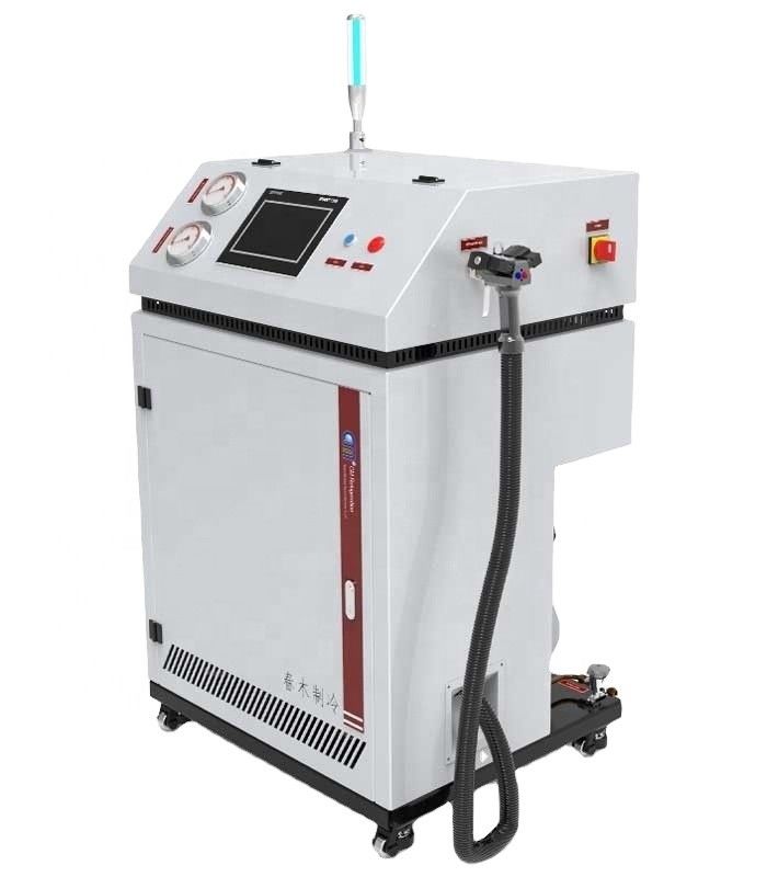 China Factory Refrigerant Ac Air Conditioning Charging Station Dual Filling System Refrigerant Charging Machine