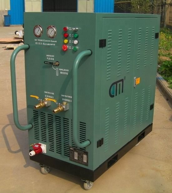CFC HCFC HFC Freon Recovery Machine 5hp Oil Less  Refrigerant Recovery Charging Machine Ac Recharge Machine R134a R22