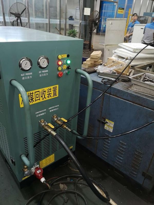 CFC HCFC HFC Freon Recovery Machine 5hp Oil Less  Refrigerant Recovery Charging Machine Ac Recharge Machine R134a R22
