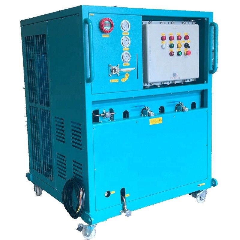 Explosion Proof Freon Recovery Recharge Machine 10HP R32 R290 Recovery Ac Charging Machine ATEX Certificate