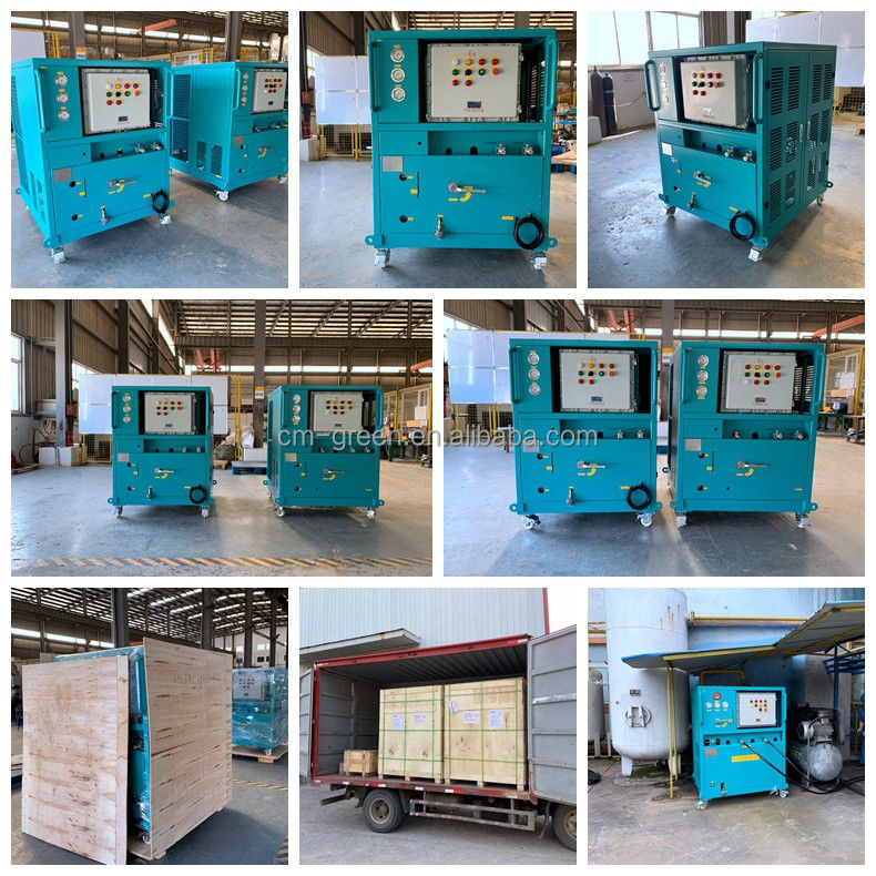 Explosion Proof Freon Recovery Recharge Machine 10HP R32 R290 Recovery Ac Charging Machine ATEX Certificate