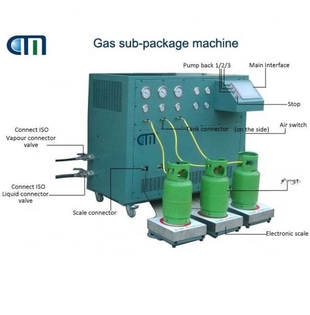 R134a R404a Freon Recovery Filling Machine Oil Less Split Charging Machine R22 Recovery Recharge Machine