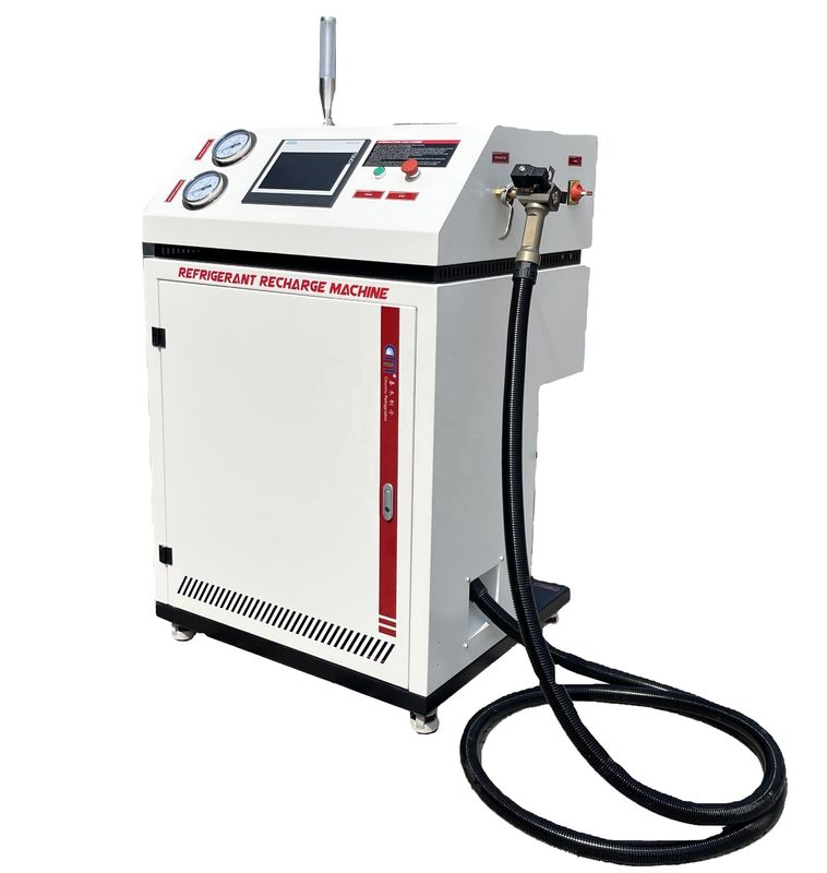 Dual Filling Head Fully Automatic Refrigerant Recovery Charging Machine R134a R407c Freon Recovery Ac Recharge Machine
