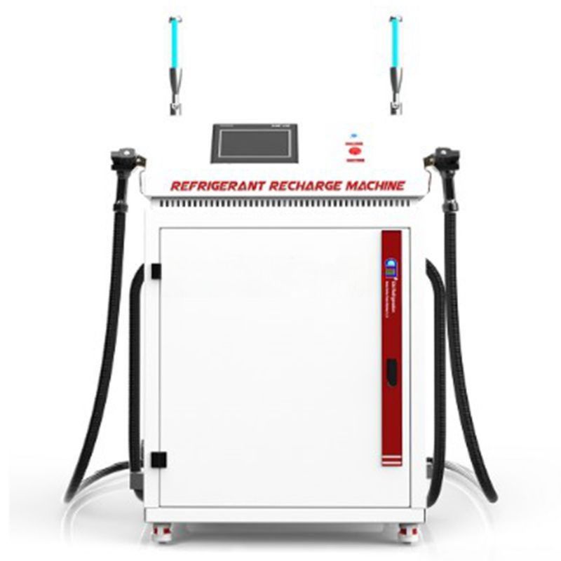 R32 R600  Dual System Refrigerant Gas Charging Equipment Recovery Pump R290 Ac Refrigerant Recovery Charging Machine