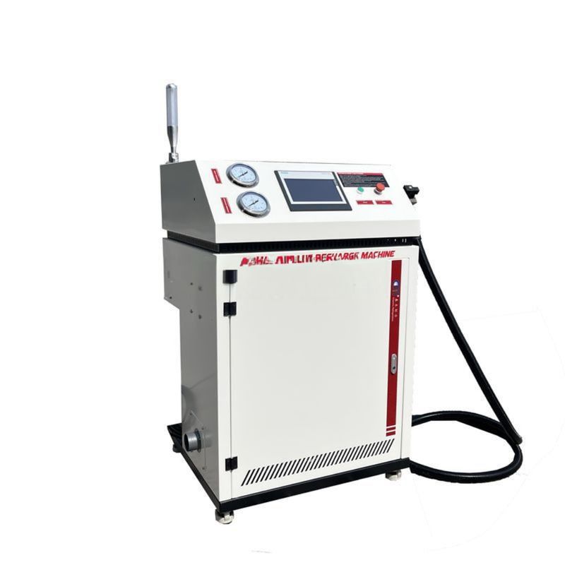 Heat Pump R290 Refrigerant Charging Equipment Fully Automatic PLC Vapor Recovery Ac Gas Charging Machine