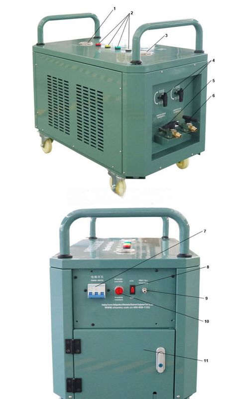 Air Conditioner Refrigerant Gas Recovery Ac Recharge Machine R134a Charging Machine 2HP Oil Less Recovery Station