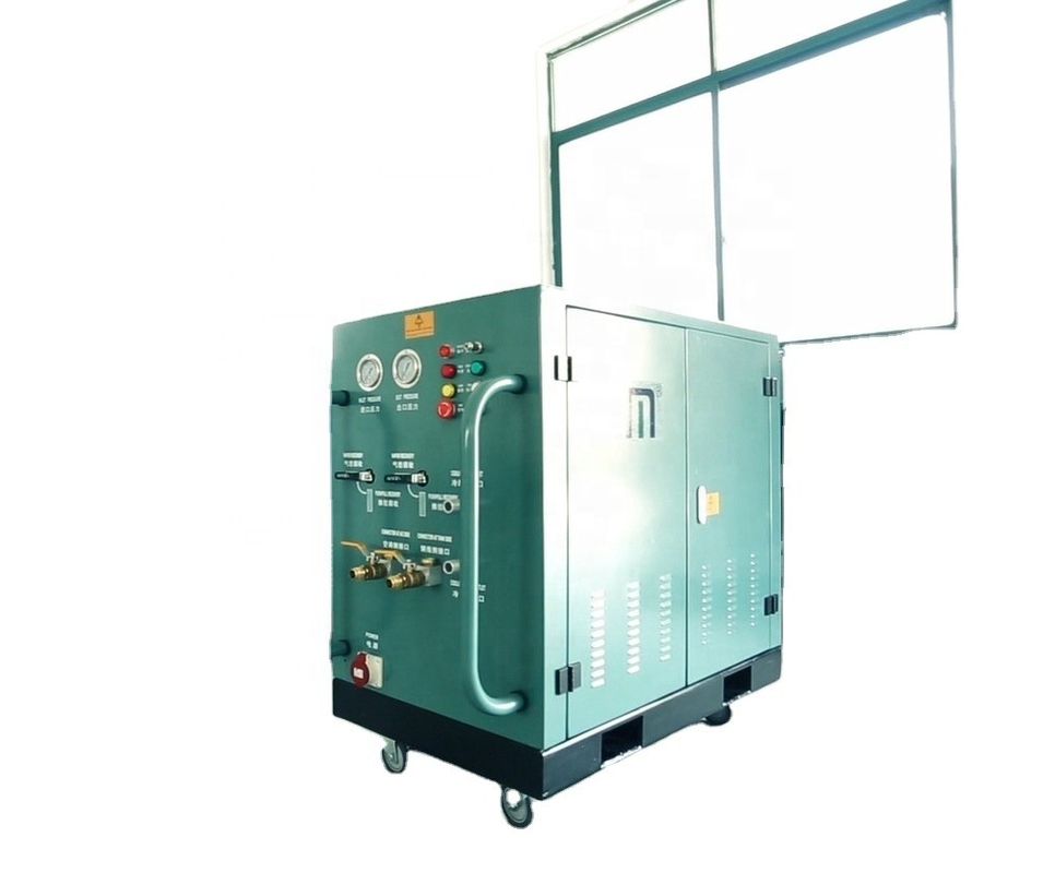 R22 oil less refrigerant vapor recovery ac charging machine R134a ac recharge machine 5HP gas recovery station