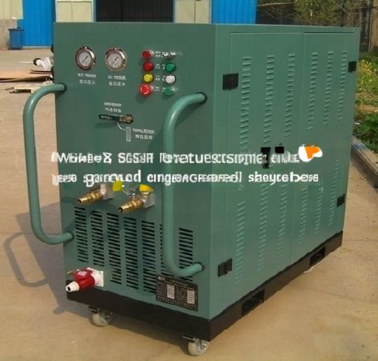 R22 oil less refrigerant vapor recovery ac charging machine R134a ac recharge machine 5HP gas recovery station