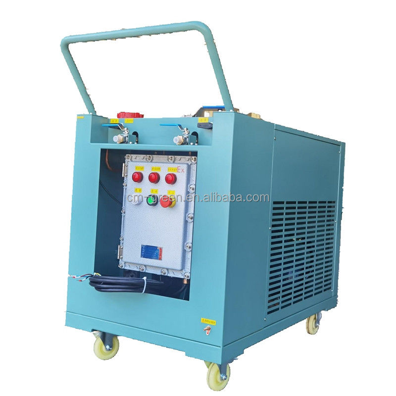 R600a Refrigerant Recovery System Air Conditioner Ac Recharge Machine Explosion Proof 4HP Recovery Charging Machine