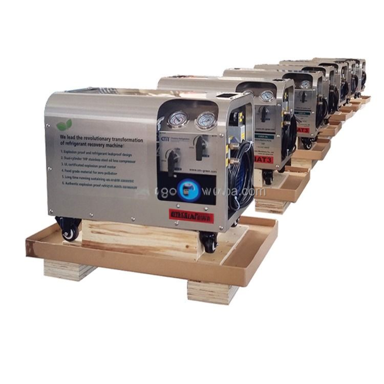 Explosion Proof Refrigerant Recovery Recycling Machine Ac Gas Charging Machine R32 R600a Vapor Recovery Pump