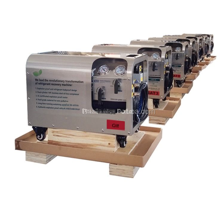 Dual Cylinder 1HP Oil Less Explosion Proof Ammonia Gas Refrigerant Recovery Charging Machine R32 R1234yf Recovery Pump