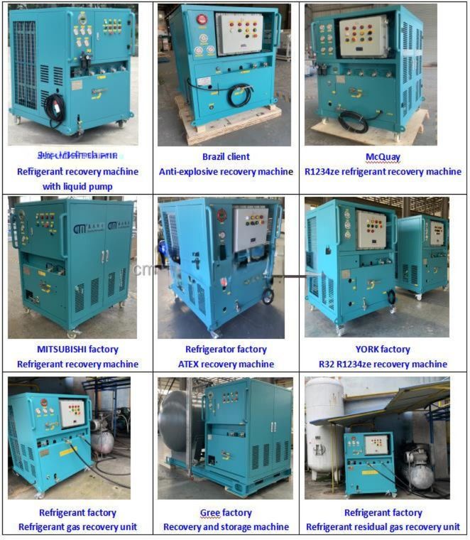 explosion proof refrigerant recovery machine air conditioner 10HP vapor recovery ac gas recovery unit