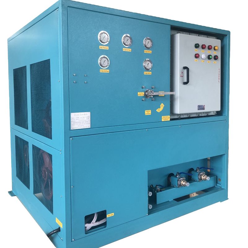 R134a R32 explosion proof refrigerant recovery pump 25HP ISO tank recovery unit oil less recovery machine