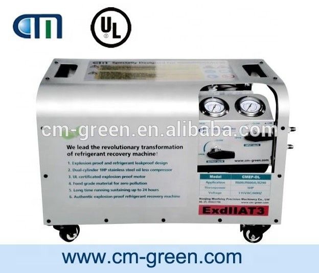R290 hydrocaron refrigerant recovery pump air conditioning 1HP gas recovery recharge machine