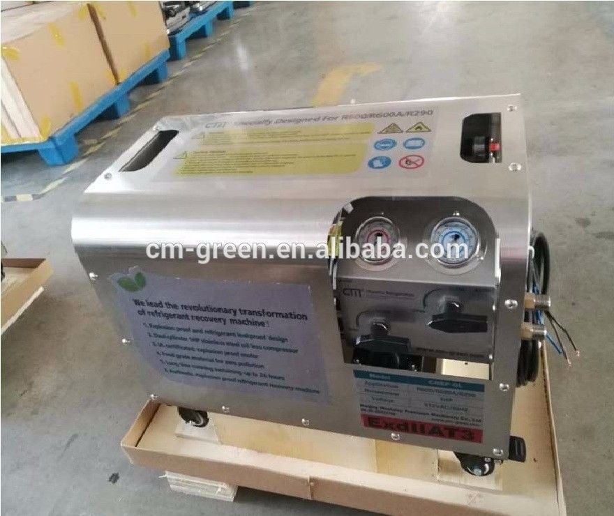 R290 hydrocaron refrigerant recovery pump air conditioning 1HP gas recovery recharge machine
