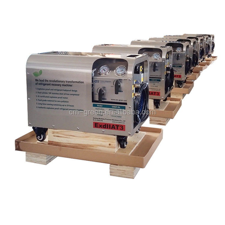 flammable R32 R290 refrigerant recovery charging machine 1HP ATEX recovery unit explosion proof recovery unit