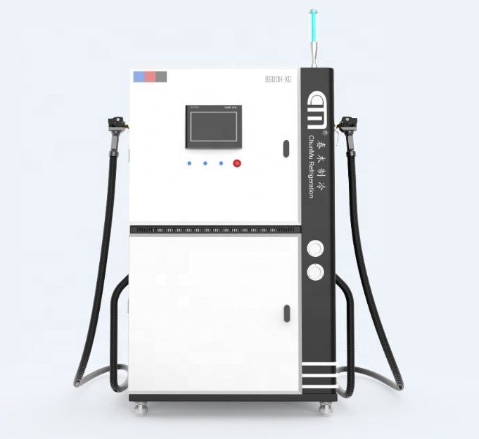 Fully Automatic Flammable Refrigerant Filling Recharge Machine Dual System A/C Hydrocarbon Charging Machine