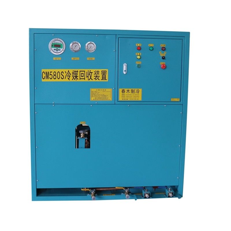 Fast Speed 25HP Oil Less Waste Recycling Refrigerant Recovery Machine A/C Refrigerator Disassembly Line Recovery Unit